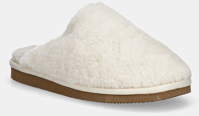 Vlnené papuče Answear.LAB biela farba