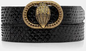 Kožený opasok Kurt Geiger London CHELSEA čierna farba, 4030500719