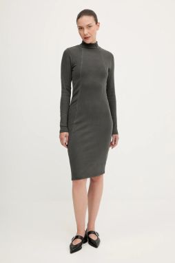 Šaty G-Star šedá farba, mini, priliehavé, D27164.E127