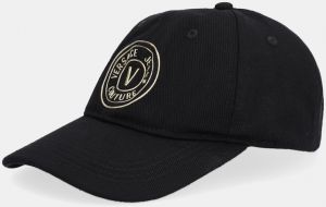 Bavlnená šiltovka Versace Jeans Couture čierna farba, 79GAZK26 ZG388