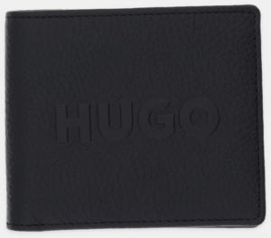 Kožená peňaženka HUGO čierna farba, 50552811