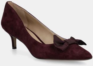 Semišové lodičky Lauren Ralph Lauren Adrienne Bow fialová farba, 802980116003