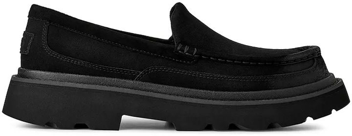 Semišové mokasíny UGG Ascot Lug čierna farba, 1172691.BLK