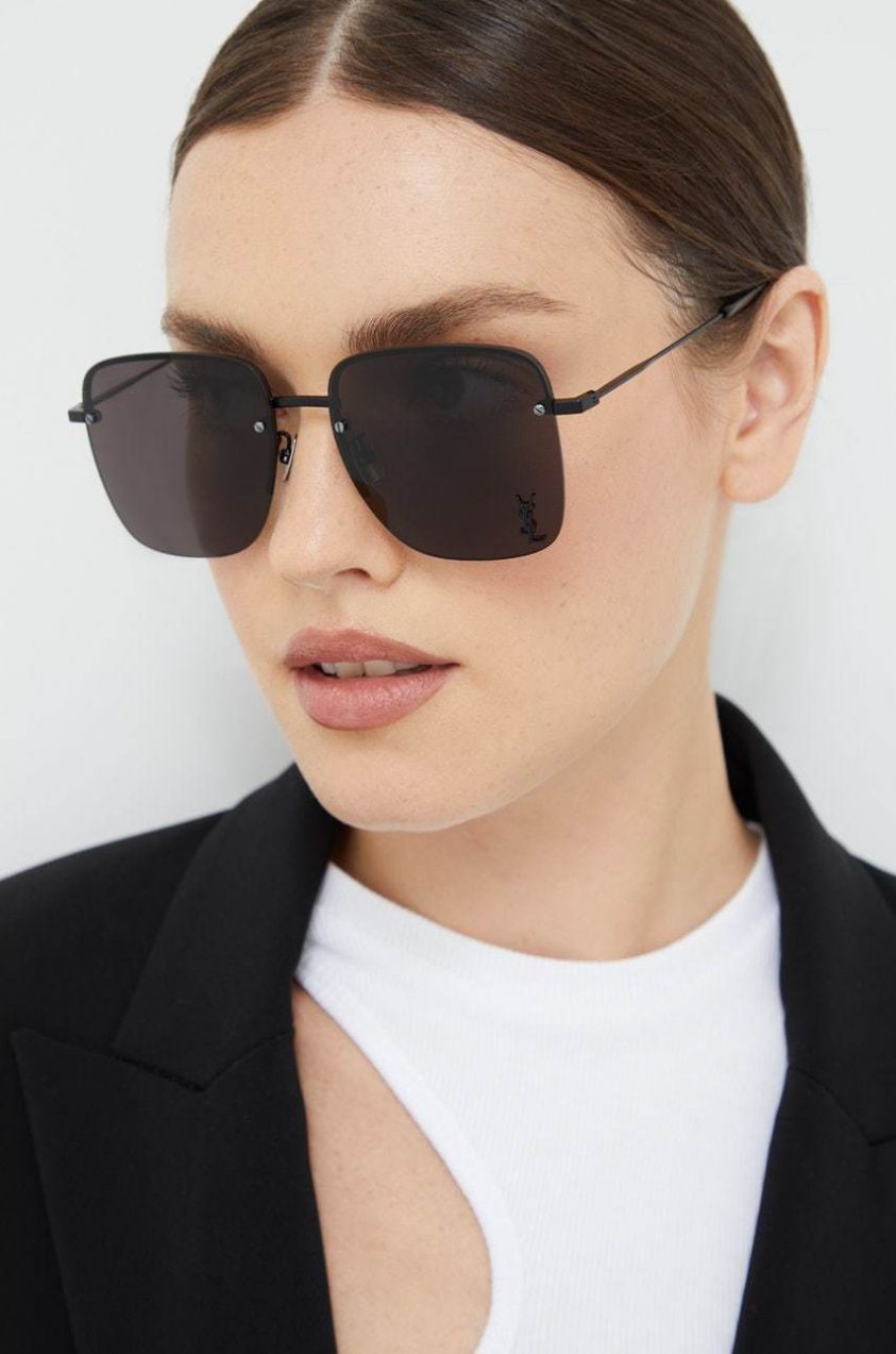 Slnečné okuliare Saint Laurent dámske, čierna farba, SL 312 M