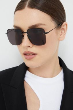 Slnečné okuliare Saint Laurent dámske, čierna farba, SL 312 M