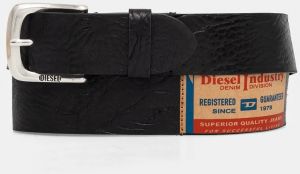 Kožený opasok Diesel B-JACKRON pánsky, čierna farba, X09735.PS681