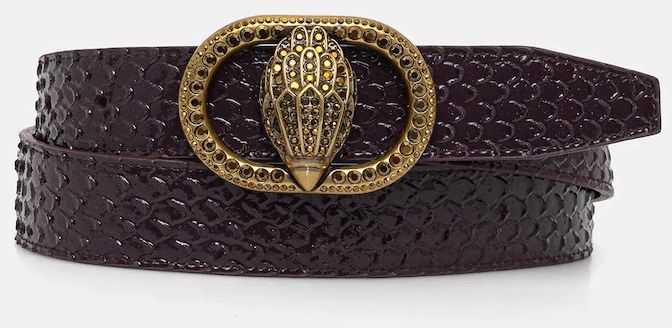 Kožený opasok Kurt Geiger London CHELSEA fialová farba, 4030590719