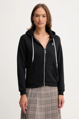 Mikina Polo Ralph Lauren modrá farba, s kapucňou, jednofarebná, 211943008