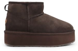 Semišové snehule Emu Australia Stinger Micro Flatform hnedá farba, W13082.CHOC