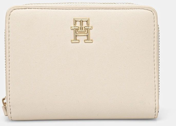 Peňaženka Tommy Hilfiger dámska, béžová farba, AW0AW17408