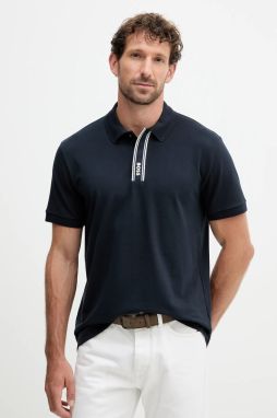 Polo tričko BOSS Green pánske, tmavomodrá farba, jednofarebné, 50549362