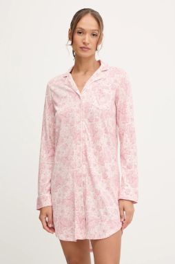Nočná košeľa Lauren Ralph Lauren ružová farba, ILN32443