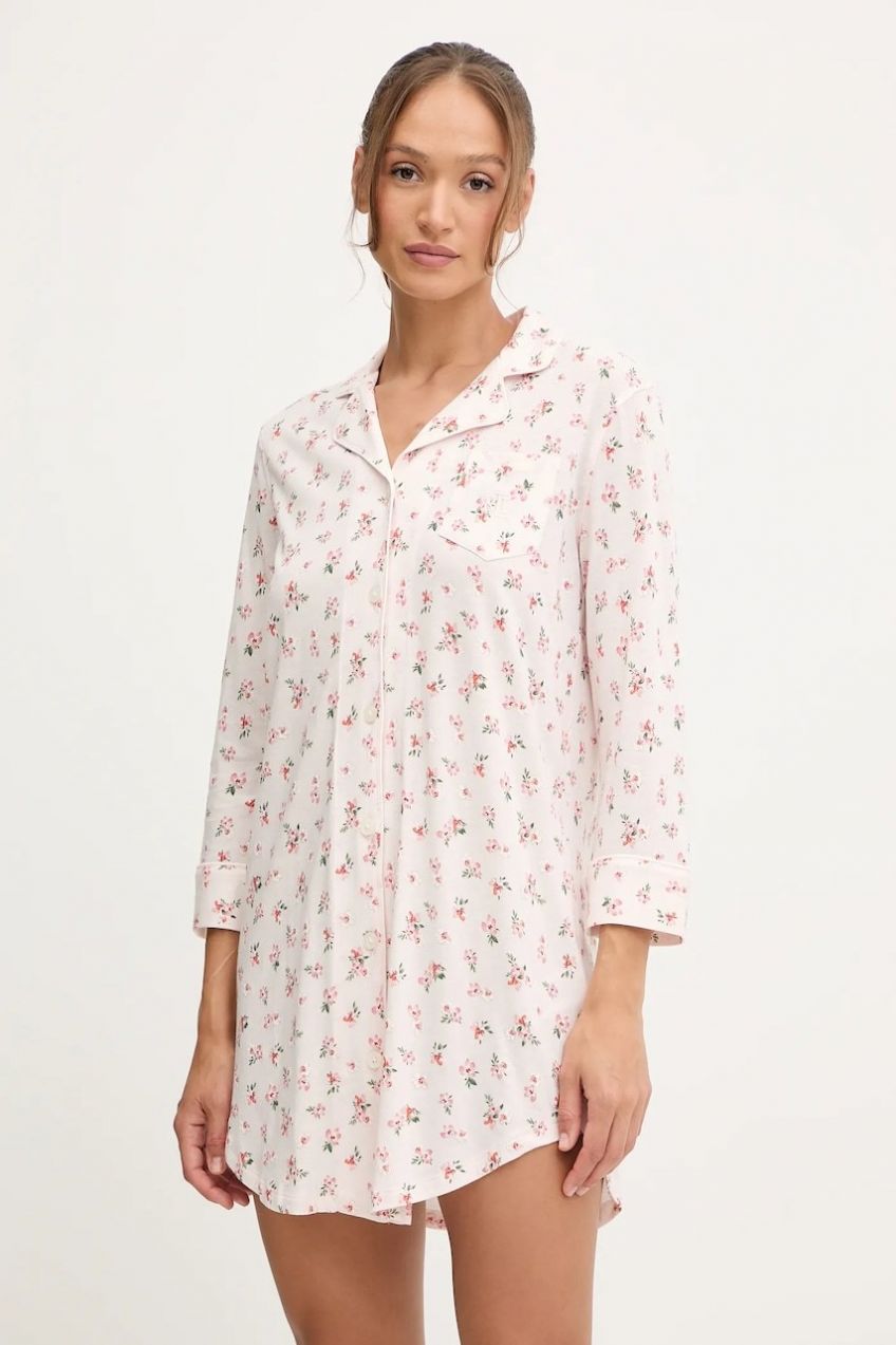 Nočná košeľa Lauren Ralph Lauren ružová farba, ILN32440