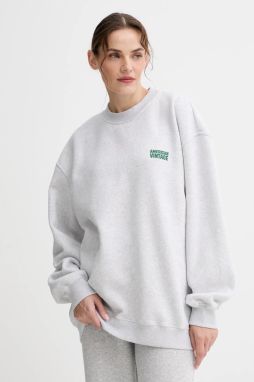 Mikina American Vintage šedá farba, melanžová, MBAP03B