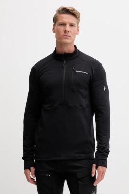 Športové tričko s dlhým rukávom Peak Performance čierna farba, jednofarebné, G80182