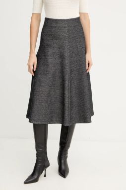 Sukňa MAX&Co. šedá farba, midi, áčkový strih, 2526776013200