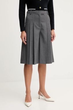 Šortky Tommy Hilfiger šedá farba, vzorované, vysoký pás, WW0WW48349