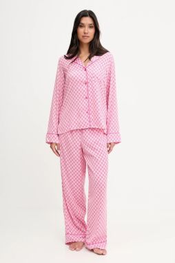 Pyžamo Dkny dámske, ružová farba, YI80061