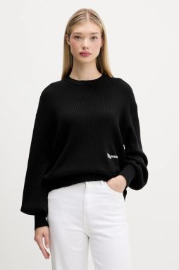 Bavlnený sveter Karl Lagerfeld Jeans čierna farba, ľahký, A4W18014