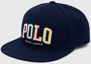 Šiltovka Polo Ralph Lauren tmavomodrá farba, s nášivkou