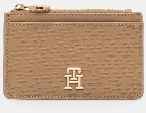 Peňaženka Tommy Hilfiger dámska, zelená farba, AW0AW17401