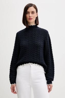 Sveter Pepe Jeans tmavomodrá farba, s polorolákom, PL7000016