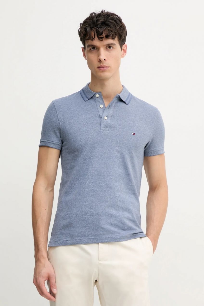 Bavlnené polo tričko Tommy Hilfiger jednofarebný