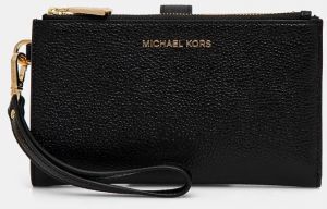 Kožená peňaženka MICHAEL Michael Kors čierna farba, 32T7GAFW4L