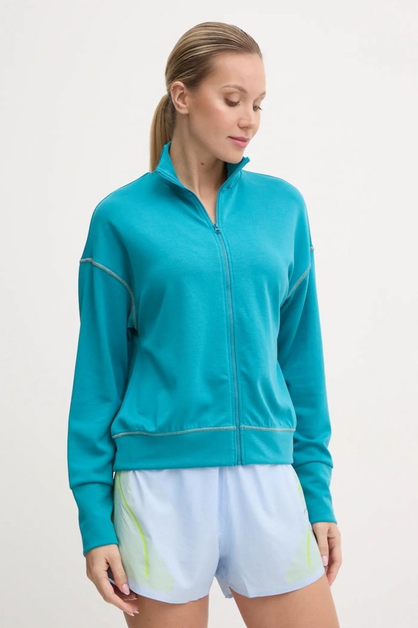 Mikina United Colors of Benetton dámska, zelená farba, jednofarebná, 3JLC3M06H