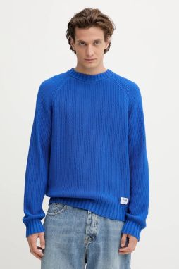 Bavlnený sveter Hugo Blue modrá farba, ľahký, 50551398