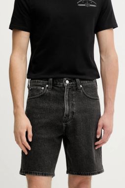 Rifľové krátke nohavice Hollister Co. čierna farba, KI328-5115