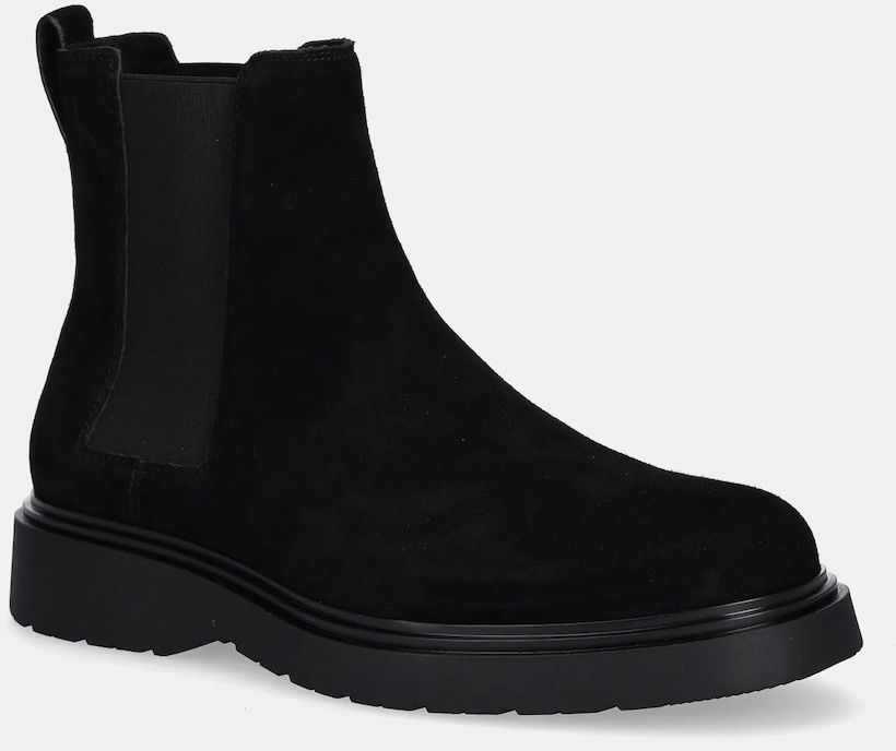 Kožené topánky chelsea Calvin Klein COMBAT ESS CHELSEA BOOT SU čierna farba, YM0YM01372