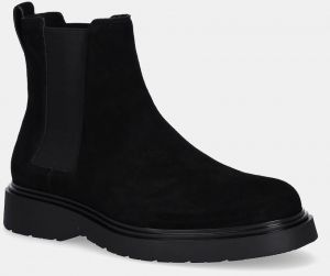 Kožené topánky chelsea Calvin Klein COMBAT ESS CHELSEA BOOT SU čierna farba, YM0YM01372