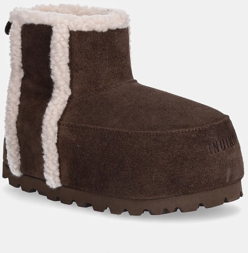 Semišové snehule Inuikii Chunky Boot hnedá farba, 1002.005.0021.150