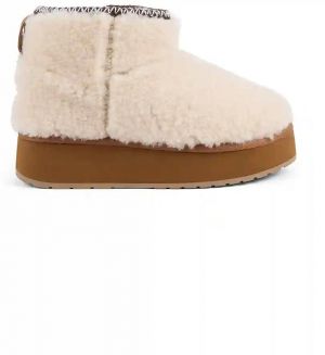 Vlnené snehule Emu Australia Stinger Micro Flatform Teddy béžová farba, W13187