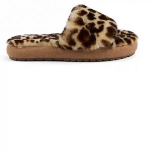Vlnené papuče Emu Australia Mckay Leopard hnedá farba, W13203