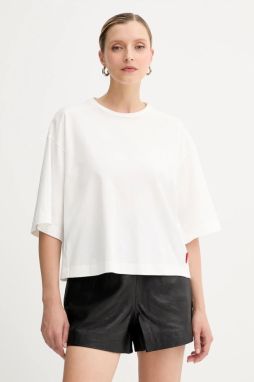 Bavlnené tričko MAX&Co. dámske, biela farba, 2526976023200