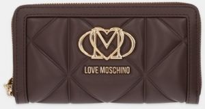 Peňaženka Love Moschino dámska, hnedá farba, JC5644PP0NLC0313