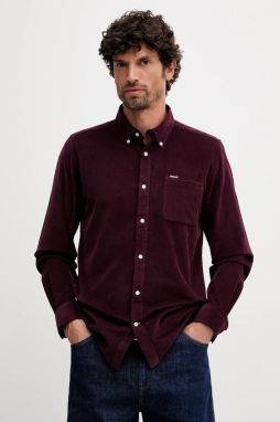 Bavlnená košeľa Barbour RAMSEY čierna farba, regular, s golierom button-down, MSH5001
