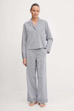 Bavlnené pyžamo Polo Ralph Lauren biela farba, bavlnené, 4P8004