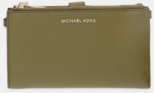 Kožená peňaženka MICHAEL Michael Kors čierna farba, 32T7GAFW4L