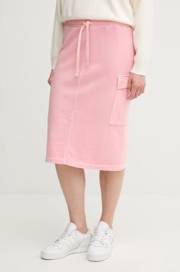 Bavlnená sukňa United Colors of Benetton ružová farba, mini, rovný strih, 39BLD000E