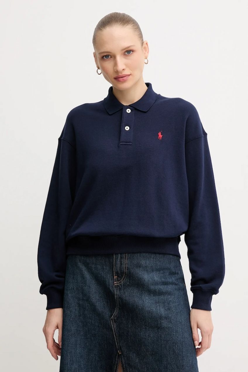 Mikina Polo Ralph Lauren tmavomodrá farba, jednofarebné, 211965097