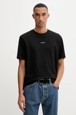 Tričko Calvin Klein pánske, čierna farba, jednofarebné, LV04LC241G