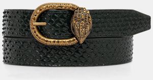 Kožený opasok Kurt Geiger London MAYFAIR zelená farba, 758471719