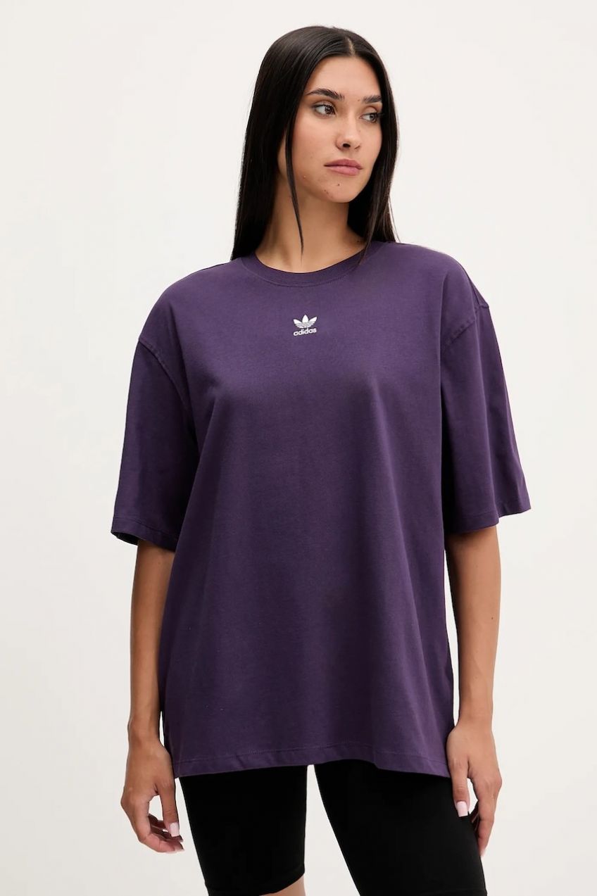 Tričko adidas Originals Essentials dámske, fialová farba, JW5079