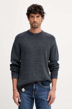 Bavlnený sveter Pepe Jeans tmavomodrá farba, teplý, PM7000022