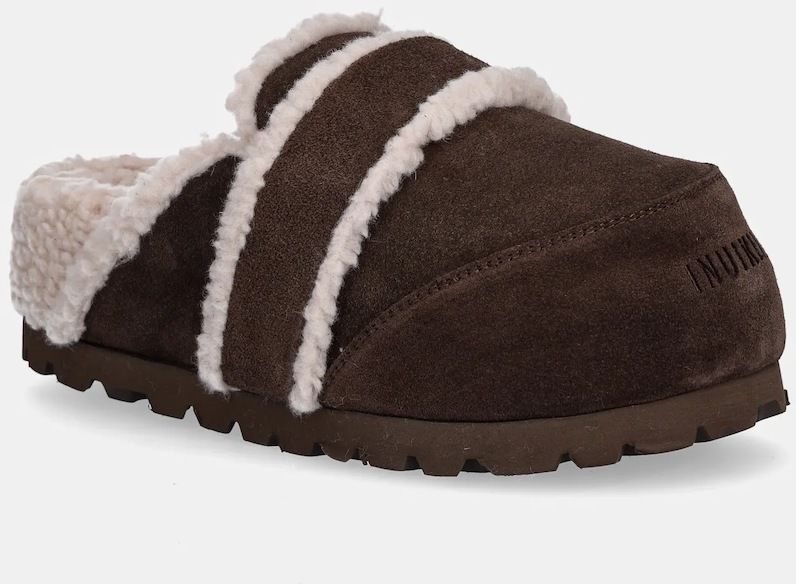 Semišové papuče Inuikii Chunky Loafer hnedá farba, 1011.005.0031.150