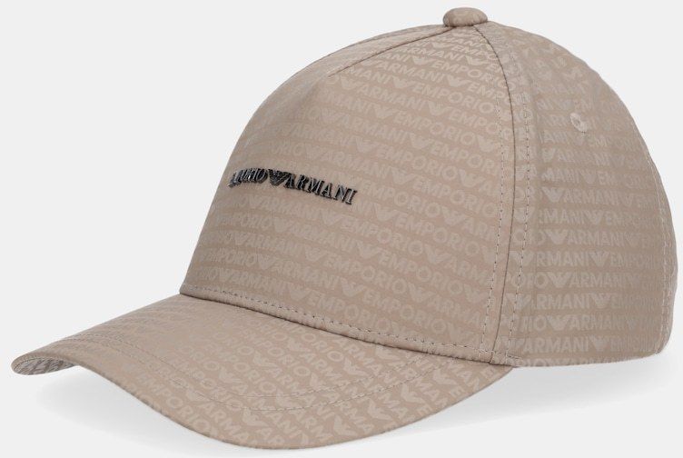 Šiltovka Emporio Armani hnedá farba, EM003741 AF15384