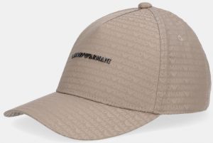 Šiltovka Emporio Armani hnedá farba, EM003741 AF15384